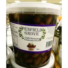 Chilli Marinated Kalamata Olives 1kg Tub - Virgara Fruit & Veg